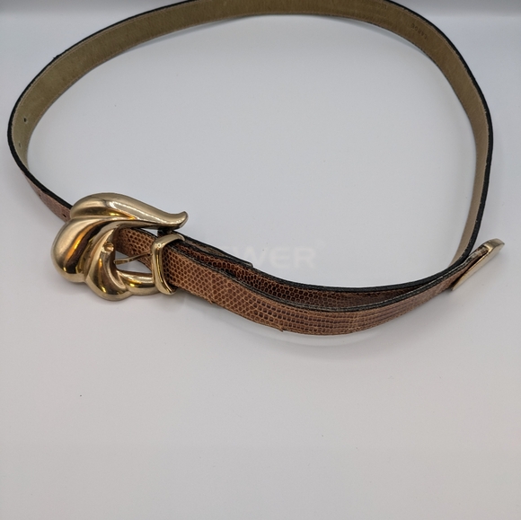 Vintage Apple of NY Lizard Skin Belt - Picture 5 of 5